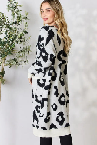 Leopard Open Front Cardigan - Cardigan - BiBi - Sweaters & Knitwear