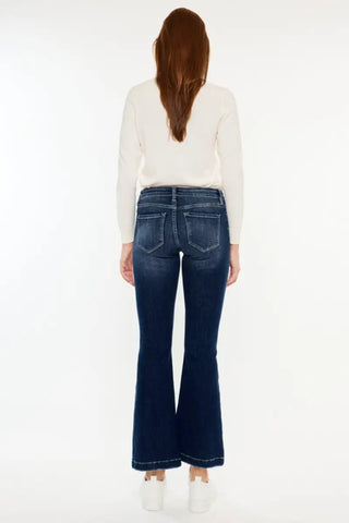 Mid Rise Button Fly Flare Jeans - Jeans - Kancan - Jeans & Denim