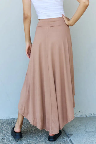 First Choice High Waisted Flare Maxi Skirt in Camel - Skirt - Ninexis - Bottoms