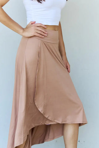 First Choice High Waisted Flare Maxi Skirt in Camel - Skirt - Ninexis - Bottoms