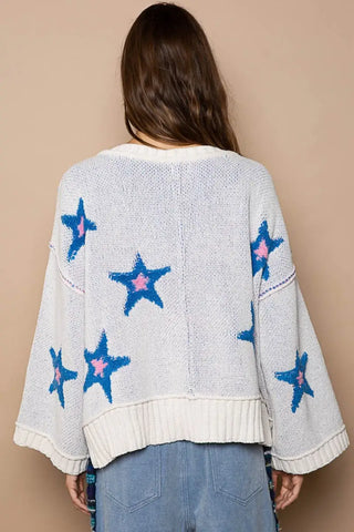 Long Sleeve Star Patch Sweater - Sweater - POL - Winter Collection