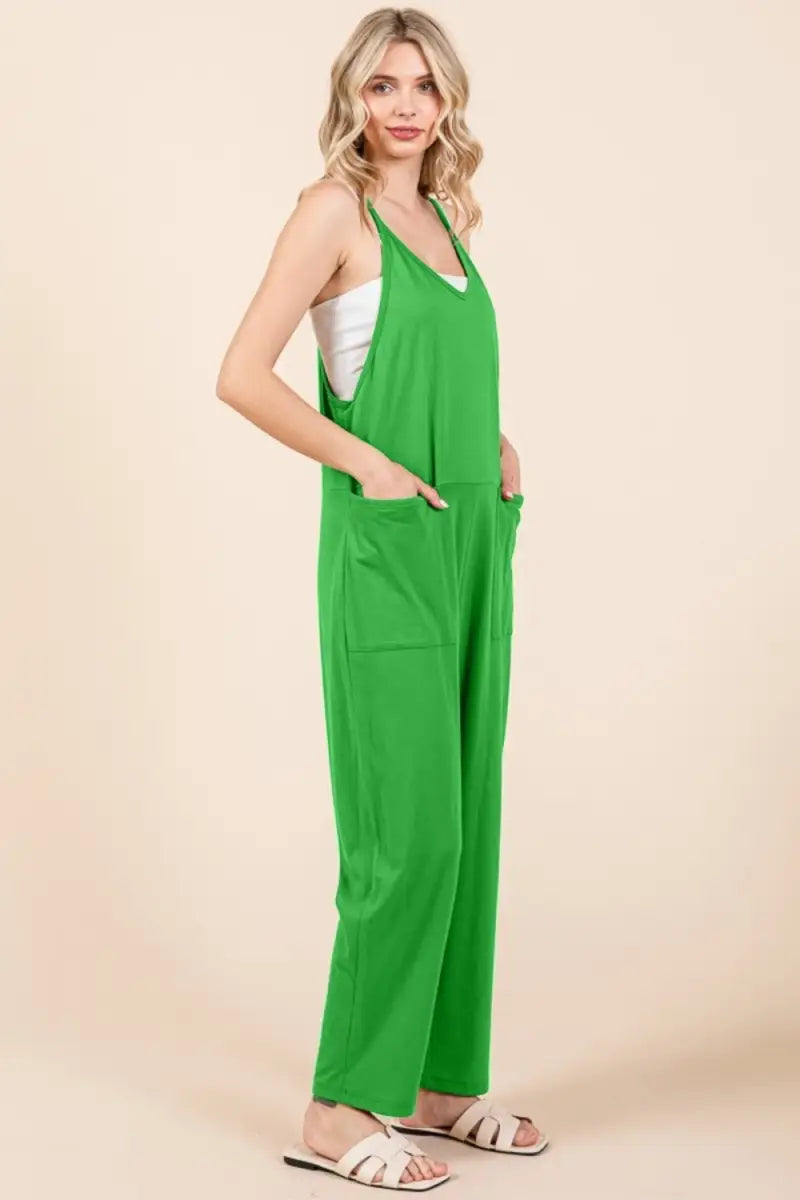 Culture Code Full Size Sleeveless Jumpsuit with Pockets - Trendsi - Jumpsuits & Rompers