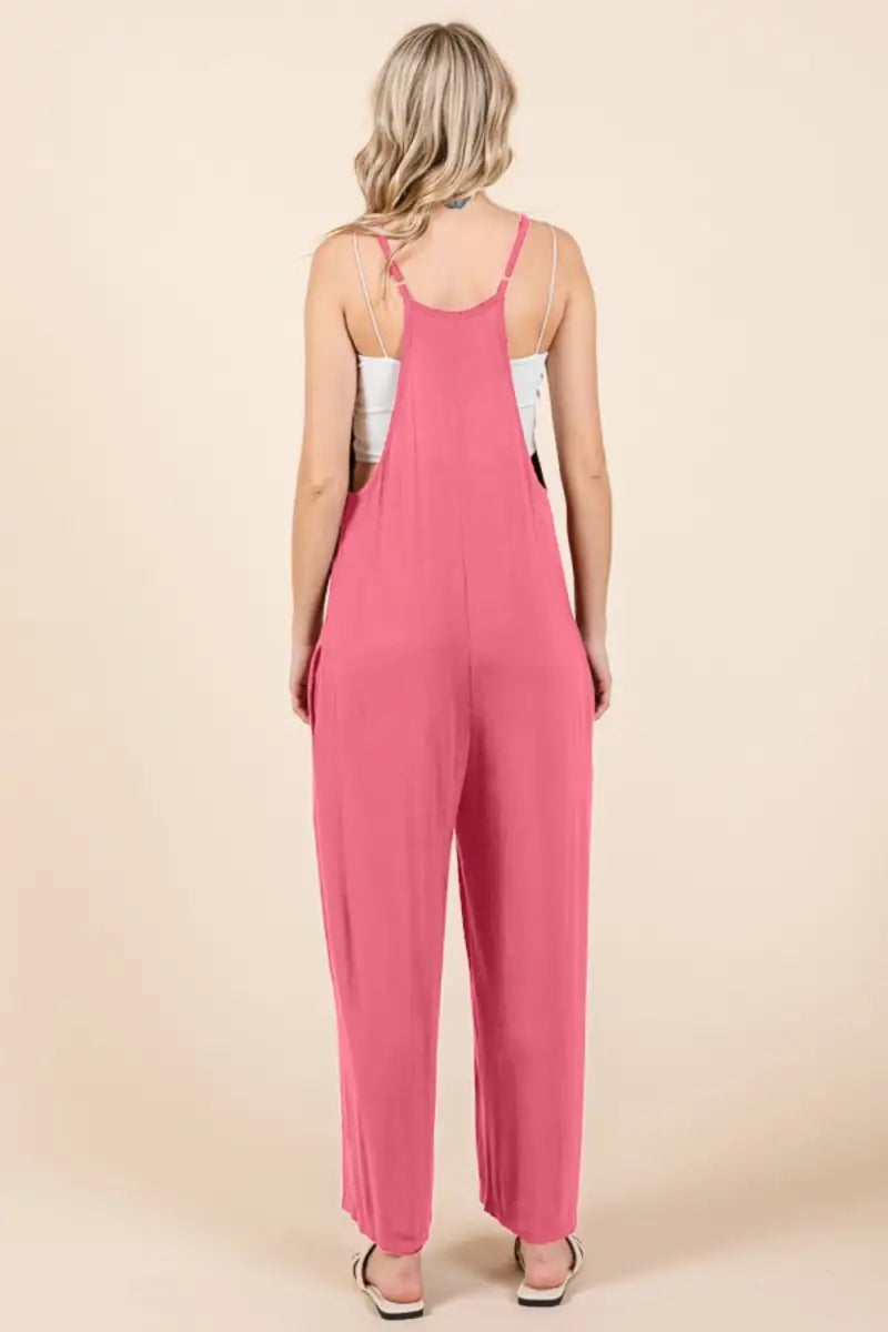 Culture Code Full Size Sleeveless Wide Leg Jumpsuit with Pockets - Trendsi - Jumpsuits & Rompers