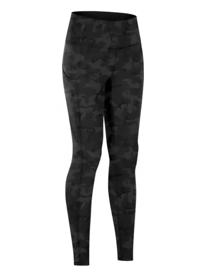 Black Camouflage / S - Wide Waistband Sports Leggings - Leggings - Y&W&Q - Bottoms