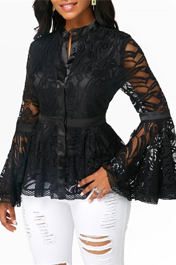 Women Lace Blouse - Casual Lady Clothes - Image 5