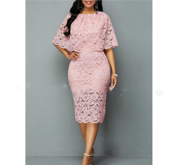 Md African Lace Dresses For Women - Plus Size Maxi Dress - Image 6