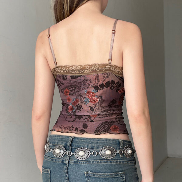 American Retro Flower Print Camisole - Image 4