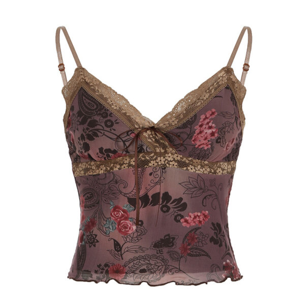 American Retro Flower Print Camisole - Image 5