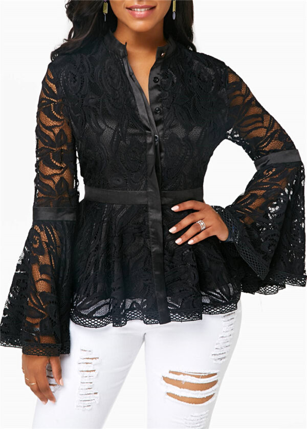 Women Lace Blouse - Casual Lady Clothes - Image 4