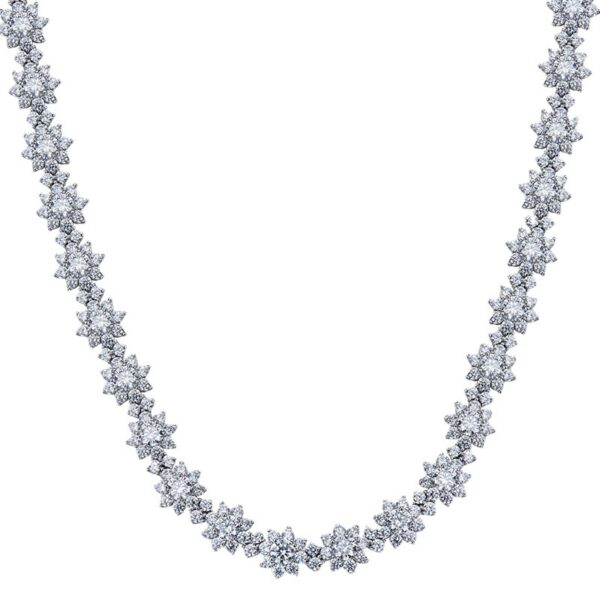 Beautiful 925 Silver High Carbon Diamond Sunflower Collarbone Chain - Image 3