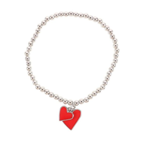 All You Need Is Love Beaded Heart Charm Bracelet - Image 3