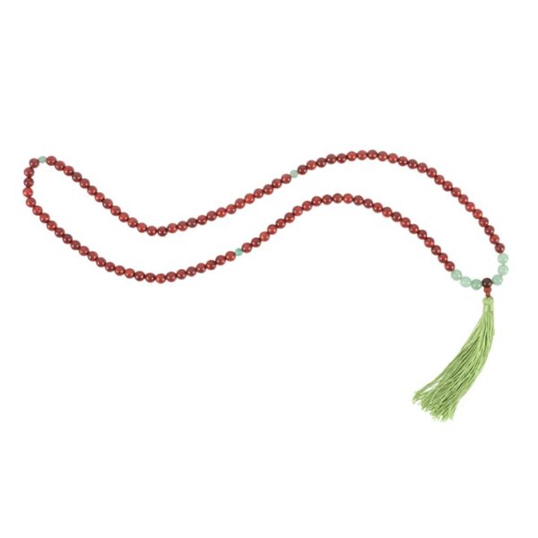 Love And Gratitude Rosewood &Amp; Green Aventurine Mallah Necklace - Image 4