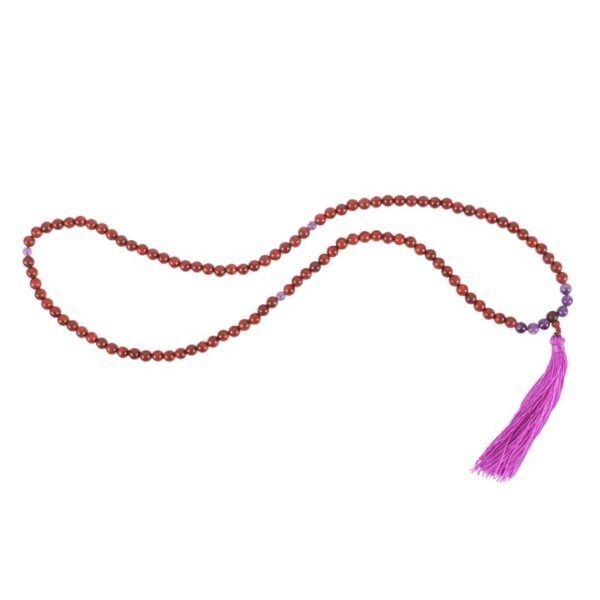 Intuition Rosewood &Amp; Amethyst Mallah Necklace - Image 4