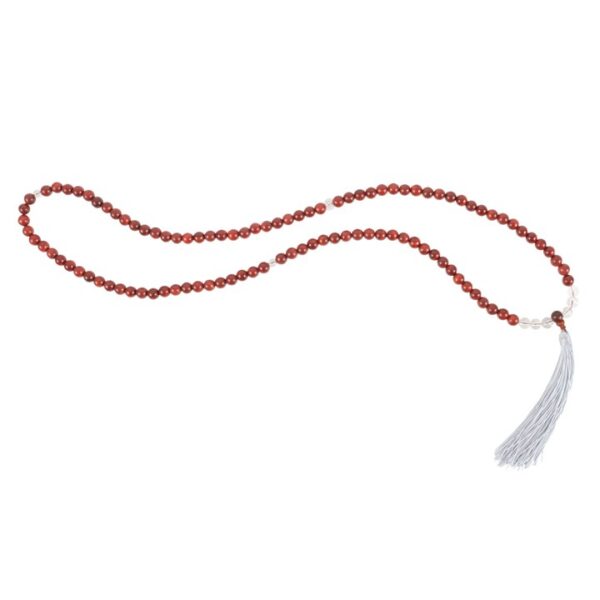 Stress Less Rosewood &Amp; Clear Quartz Mallah Necklace - Image 4