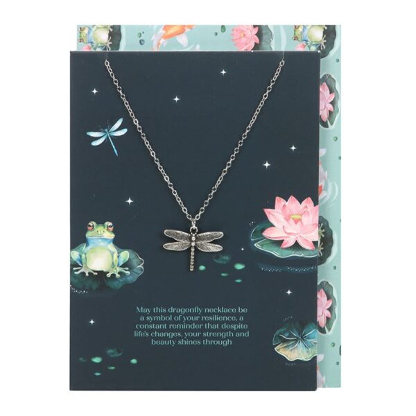 Dragonfly Necklace On Greeting Card - Image 2