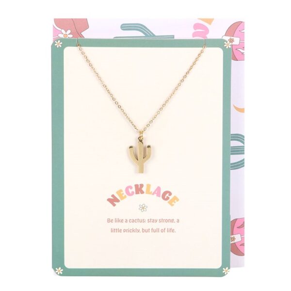 Cactus Necklace On Greeting Card - Image 2