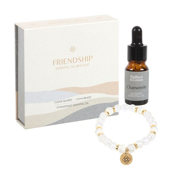 Friendship Clear Quartz Essential Oil Bracelet - Image 5