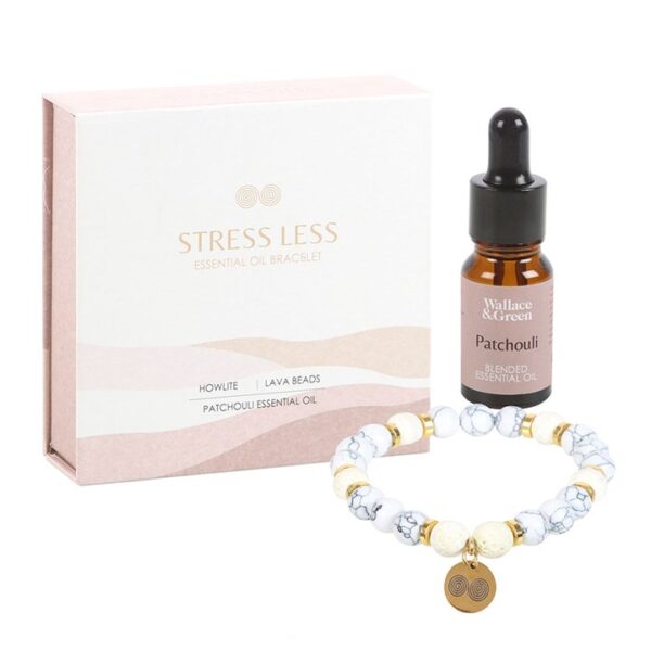 Stress Less Howlite Crystal Essential Oil Bracelet - Image 5