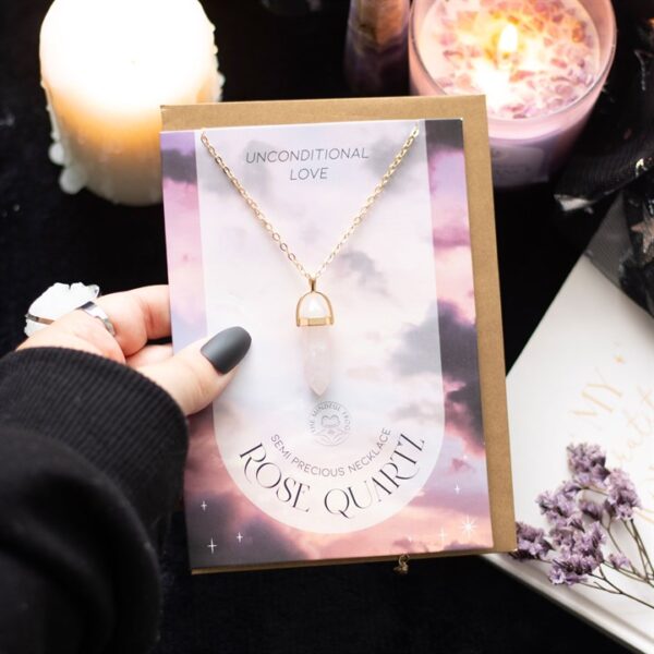 Rose Quartz Crystal Necklace Card - Image 5