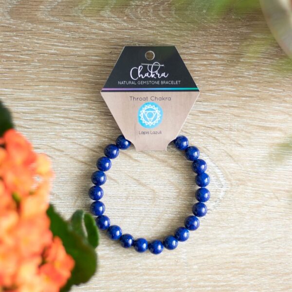 Throat Chakra Lapis Lazuli Gemstone Bracelet - Image 4