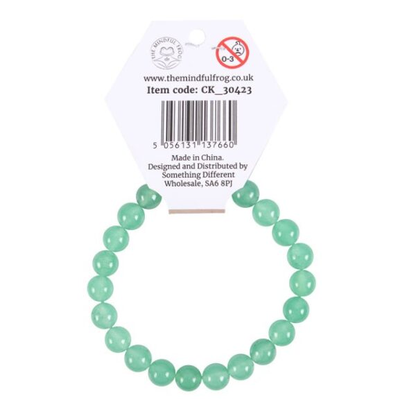 Heart Chakra Green Aventurine Gemstone Bracelet - Image 2