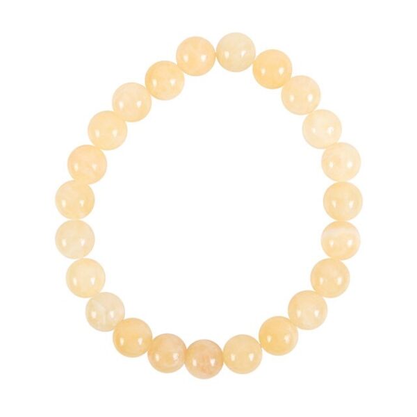 Solar Plexus Chakra Yellow Jade Gemstone Bracelet - Image 3