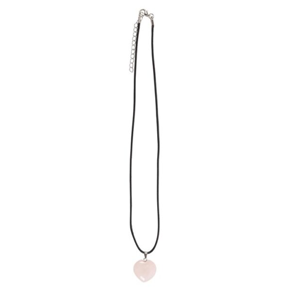 Rose Quartz Healing Crystal Heart Necklace - Image 2