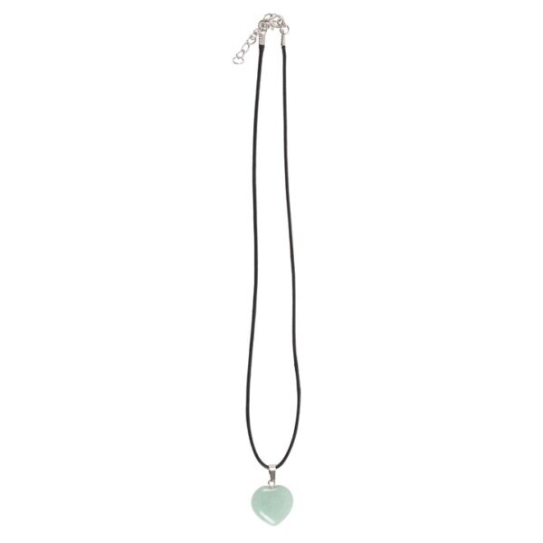 Green Aventurine Healing Crystal Heart Necklace - Image 2