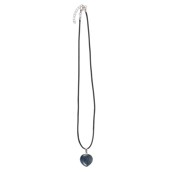 Lapis Lazuli Healing Crystal Heart Necklace - Image 2