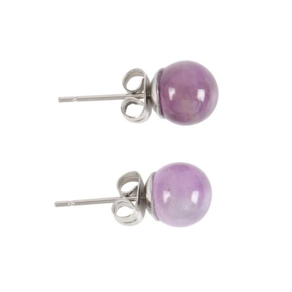 Amethyst Semi Precious Crystal Earrings - Image 3