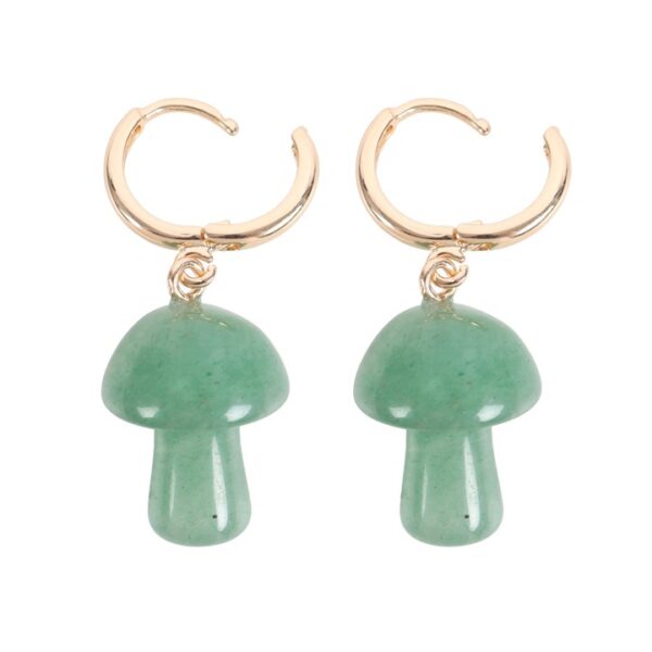 Aventurine Crystal Mushroom Earrings - Image 4