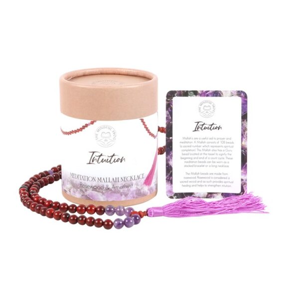 Intuition Rosewood &Amp; Amethyst Mallah Necklace