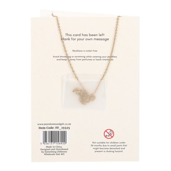 Blue Aura Crystal Mushroom Necklace Greeting Card - Image 2