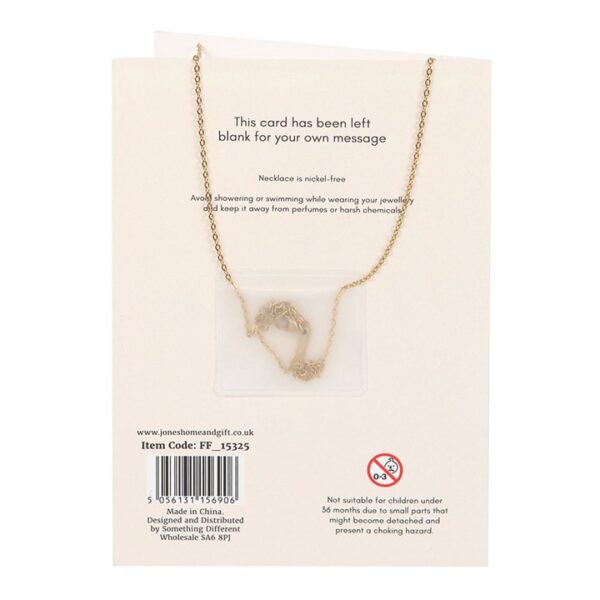 Pink Aura Crystal Mushroom Necklace Greeting Card - Image 2