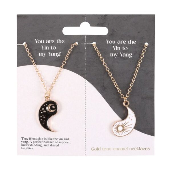 Pair Of Yin Yang Best Friend Pendant Necklaces