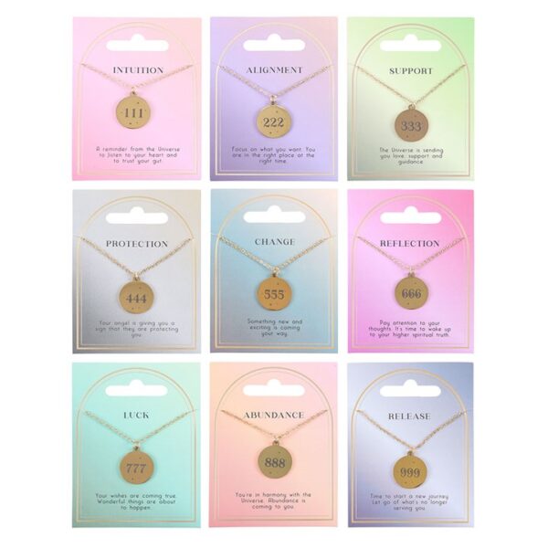 Set Of 9 Angel Number Necklaces - Image 2