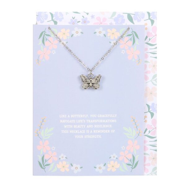 Butterfly Necklace On Greeting Card - Image 2