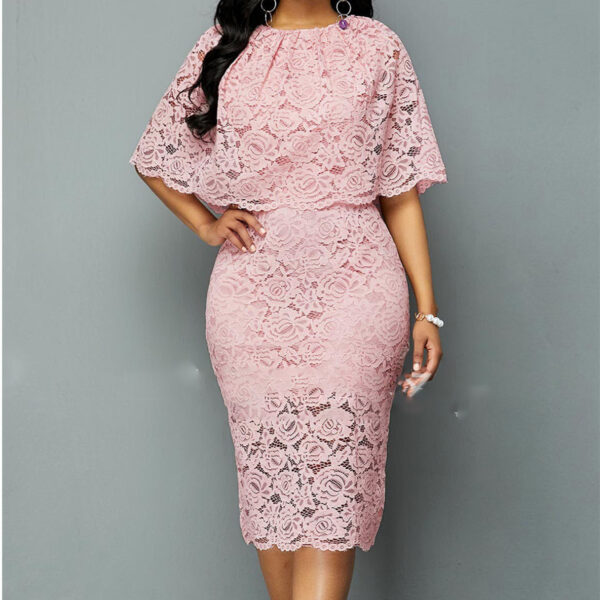 Md African Lace Dresses For Women - Plus Size Maxi Dress