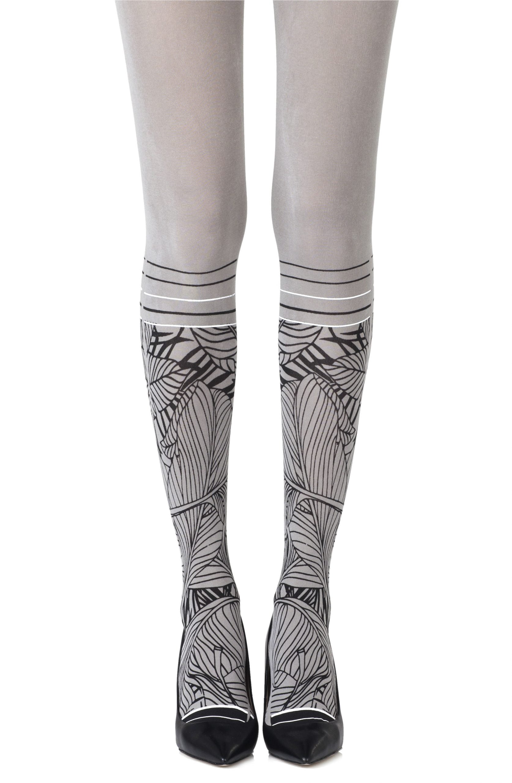 Zohara 'Waikiki Nights' Grey Tights